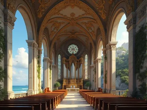 chapel,ravello,sanctuary,nave,cathedral,collegiate basilica,sanctuary of sant salvador,altar,santa maria degli angeli,basilica,santuario,gesu,transept,the basilica,interior view,the interior,duomo,presbytery,interior,the cathedral,Photography,General,Realistic