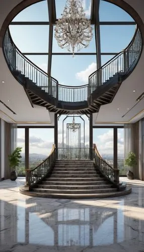 penthouses,luxury home interior,outside staircase,cochere,palladianism,balustrades,foyer,circular staircase,entrance hall,winding staircase,staircase,luxury property,luxury home,mansion,balustrade,palatial,breezeway,banisters,balustraded,balcony,Illustration,Black and White,Black and White 28