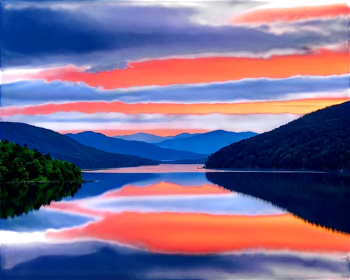 incredible sunset over the lake,evening lake,loch,thirlmere,lake mcdonald,adirondacks,reflection of the surface of the water,twilight on jenny lake,splendid colors,reflection in water,beautiful lake,reflexed,water reflection,loch drunkie,adirondack,tarawera,purple landscape,high mountain lake,saranac,hardangerfjord,Illustration,Children,Children 05