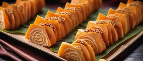 sliced tangerine fruits,mandarin cake,akashiyaki,nian gao,hokkaido pumpkin,tamagoyaki,baumkuchen,mimolette cheese,kamaboko,moon cake,orange slices,salmon roll,dorayaki,orange slice,golden lotus flowers,tataki,bánh bao,diwali sweets,fortune cookies,mandarin wedge,Unique,Paper Cuts,Paper Cuts 03