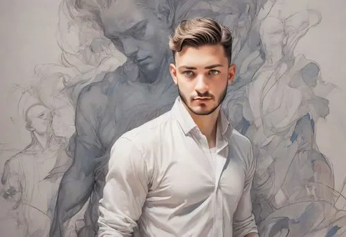 hodler,hughart,italian painter,dussel,artist portrait,pittura,Photography,Realistic