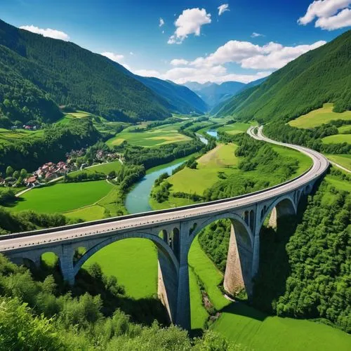 bernese highlands,intersuisse,eastern switzerland,gotthard,ourthe,the transfagarasan,mosel loop,scenic bridge,bernina railway,rhineland,the valley of the,gottardo,rhineland palatinate,southeast switzerland,wallonia,chmarossky viaduct,viaducts,visegrad,highway bridge,winding roads,Photography,General,Realistic