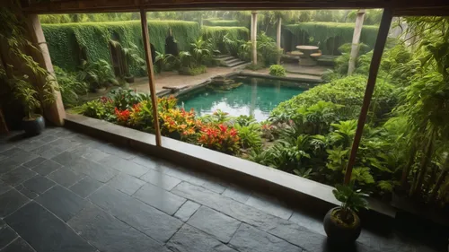 landscape designers sydney,landscape design sydney,garden pond,luxury bathroom,garden design sydney,dug-out pool,koi pond,bamboo curtain,ceramic floor tile,outdoor pool,glass tiles,fish pond,tropical jungle,window film,tile flooring,climbing garden,zen garden,tropical house,pool house,exotic plants