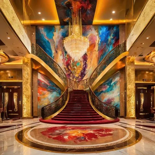 dragon palace hotel,lobby,cotai,shangrila,hall of nations,mgm,luxury hotel,emirates palace hotel,foyer,drai,hotel lobby,rotana,caesars palace,intercontinental,wynn,art deco,habtoor,emporium,venetian hotel,largest hotel in dubai,Conceptual Art,Oil color,Oil Color 20