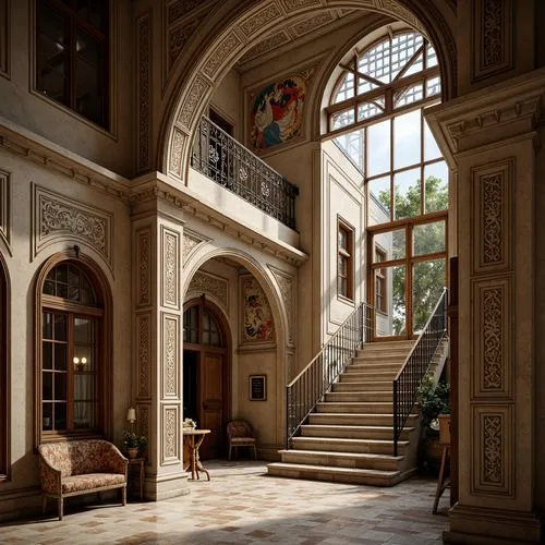 cochere,entrance hall,sapienza,enfilade,hallway,staircase,chateau,ornate room,neoclassical,interiors,outside staircase,celsus library,athenaeum,foyer,hermitage,chateauesque,sursock,camondo,victorian room,mansion