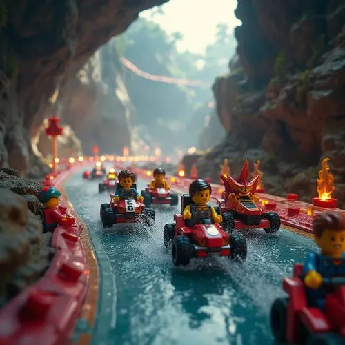 lego background,lego trailer,miniland,minifigures,boat rapids,lego,Photography,General,Cinematic