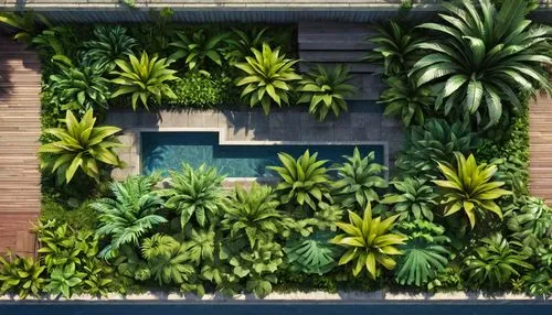 tropical house,garden design sydney,tropical greens,landscape design sydney,pandanus,banana trees,Illustration,Realistic Fantasy,Realistic Fantasy 31