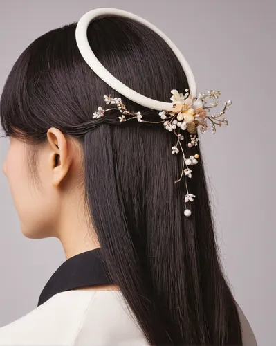 hair accessory,hair accessories,headpiece,hair clip,spring crown,bridal accessory,princess crown,hair ribbon,hair comb,unicorn crown,gold foil crown,hairpins,plum blossom,diadem,artificial hair integrations,hair clips,headdress,jasmine blossom,laurel wreath,crown render,Illustration,Japanese style,Japanese Style 20