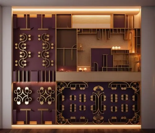 room divider,wine cellar,interior decoration,art deco,hotel hall,boutique hotel,penthouse apartment,wine rack,luxury home interior,luxury hotel,an apartment,interior design,contemporary decor,interior modern design,interior decor,art deco background,hallway space,apartment,modern decor,pipe organ,Photography,General,Fantasy