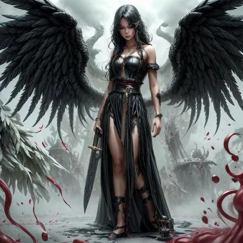 dark angel,black angel,archangel,angel of death,fallen angel,death angel