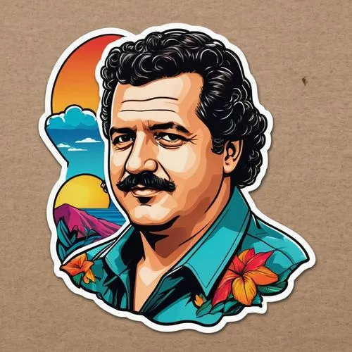 tropics,hemmingway,darryl,acapulco,flat blogger icon,vector graphic,luau,vector illustration,70's icon,png image,parks,panamanian balboa,aloha,ventura,sticker,print on t-shirt,blogger icon,cholado,molokai,vector art,Unique,Design,Sticker