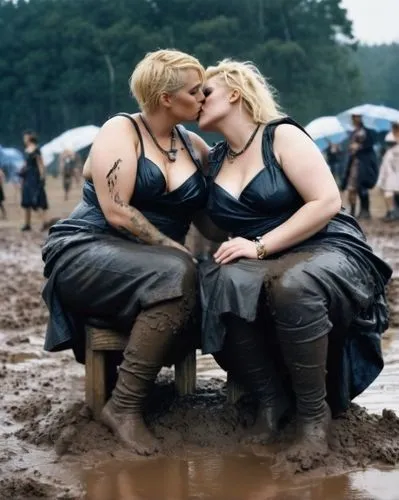 mudbath,graspop,goth festival,lesbos,cocorosie,sapphic,mudhole,wacken,mud football,hellfest,muddier,bloodstock,mud,festivalgoers,pinkpop,muddying,pukkelpop,muddied,wlw,jasenovac