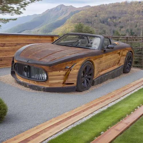 wooden car,bamboo car,wood grain,woodgrain,rolls-royce wraith,alpine style,Photography,Documentary Photography,Documentary Photography 05