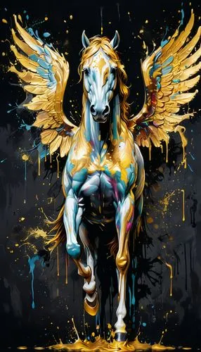 golden unicorn,pegaso,pegasus,pegasys,aegaleo,clitophon,hypnos,horoscope taurus,goldlion,darkhorse,pegasi,the zodiac sign taurus,elaphus,bellerophon,capricornus,goldenfleece,gold paint stroke,gyrich,unicorn art,protoss,Conceptual Art,Graffiti Art,Graffiti Art 08