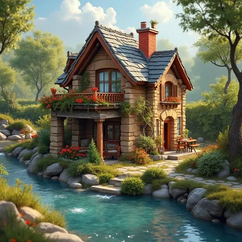 summer cottage,house with lake,house in the forest,cottage,little house,house by the water