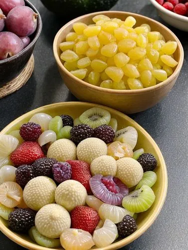 various fruits sit on top of the table,mixed fruit,fruit bowls,fruit plate,mix fruit,edible fruit,organic fruits