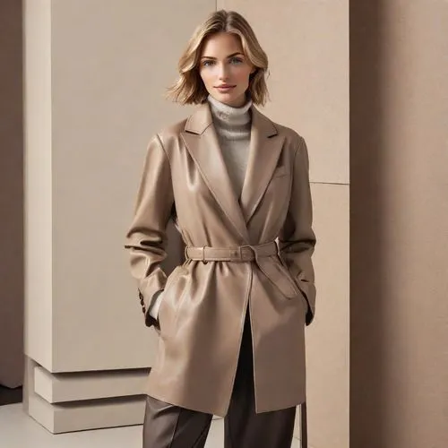 menswear for women,overcoat,trench coat,long coat,coat color,coat,woman in menswear,neutral color,women fashion,outerwear,brown fabric,old coat,female model,imperial coat,women clothes,khaki,women's clothing,bolero jacket,asymmetric cut,trend color,Photography,Realistic