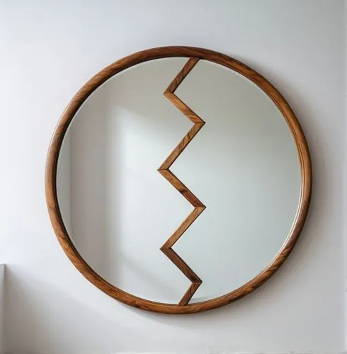 A mirror frame made of wood against a white background ,a circular mirror with the same  in it,circle shape frame,wood mirror,semi circle arch,music note frame,embroidery hoop,chair circle,Photography