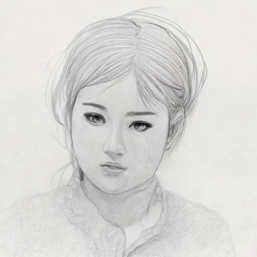 a femal,girl drawing,girl portrait,lotus art drawing,japanese woman,songpyeon,ayu,graphite,portrait of a girl,asian woman,girl studying,xiangwei,vietnamese woman,young woman,rose drawing,drawing,penci