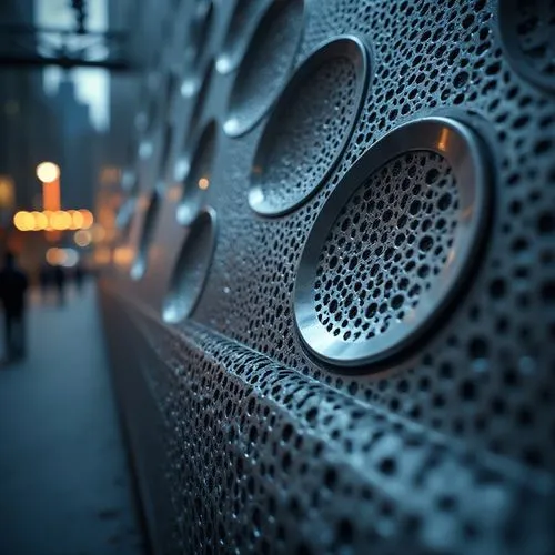 beautiful speaker,perforated,bass speaker,ventilation grille,background bokeh,loudspeakers,audio speakers,loudspeaker,concrete blocks,speakers,knurled,perforations,condensers,rivets,concrete background,depth of field,speaker cab,honeycomb structure,perforation,speaker,Photography,General,Realistic