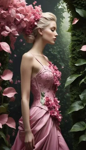 faery,rosa 'the fairy,fairy queen,secret garden of venus,wild roses,girl in flowers,Conceptual Art,Fantasy,Fantasy 11