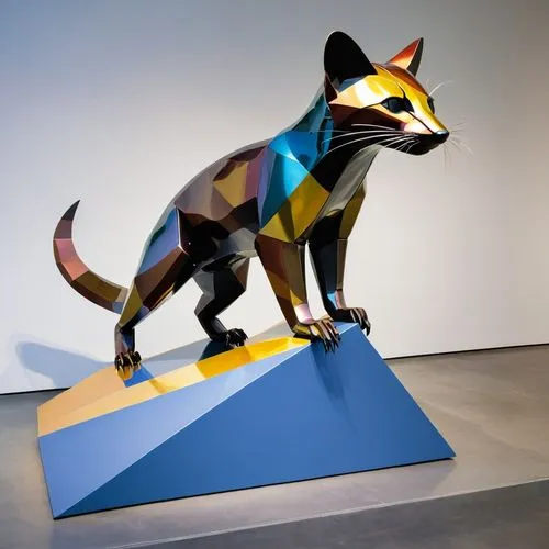 a fox,mammal,foxmeyer,vulpes,anthropomorphized animals,foxbat,Unique,3D,Modern Sculpture