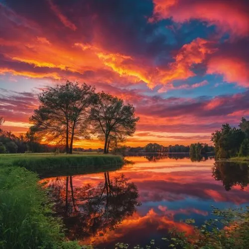 incredible sunset over the lake,splendid colors,beautiful landscape,landscapes beautiful,evening lake,nature landscape,landscape photography,landscape nature,river landscape,beautiful lake,nature wallpaper,beautiful nature,red sky,beautiful colors,the netherlands,netherland,intense colours,vermont,landscape background,lake of fire,Photography,Documentary Photography,Documentary Photography 01