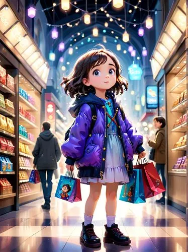 anime japanese clothing,shopping street,shopping venture,shopping icon,harajuku,shopper,world digital painting,kids illustration,paris shops,toy store,woman shopping,fashionable girl,children's background,consumerism,studio ghibli,christmas shopping,book store,shopping,holiday shopping,shopkeeper,Anime,Anime,Cartoon