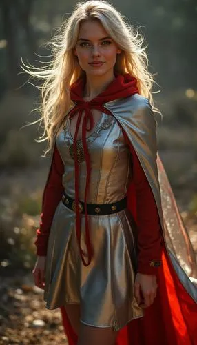 morgause,fantasy woman,krietor,female warrior,red cape