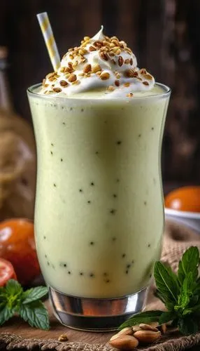 baileys irish cream,thousand island dressing,winter melon punch,zabaione,crème de menthe,kiwi coctail,passion fruit daiquiri,sheer khurma,frappé coffee,blue cheese dressing,crème anglaise,cream of mushroom soup,winter melon,cendol,cream of pumpkin soup,mango pudding,cream liqueur,passion fruit juice,béarnaise sauce,espresso con panna,Photography,General,Realistic