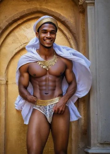 a man dressed like a person in underwear,kushti,kartikeya,vishnu,tevita,aladdin,mahabali