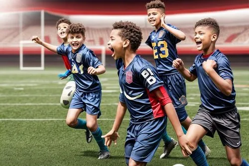 Children take to the football field with enthusiasm,youth sports,football equipment,youth league,sprint football,children's soccer,football team,soccer-specific stadium,wall & ball sports,soccer team,