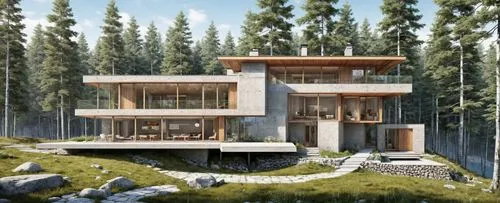 house in the forest,forest house,house in mountains,modern house,house in the mountains,3d rendering,Unique,Design,Blueprint