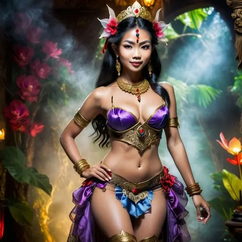 amazona,brazil carnival,apsara,polynesian girl,amazonia,the enchantress,enchantress,bacchanal,amazonian,fantasy woman,oshun,baoshun,asian costume,amazonas,faerie,carnaval,yasuni,ixchel,alani,inara,Conceptual Art,Fantasy,Fantasy 31