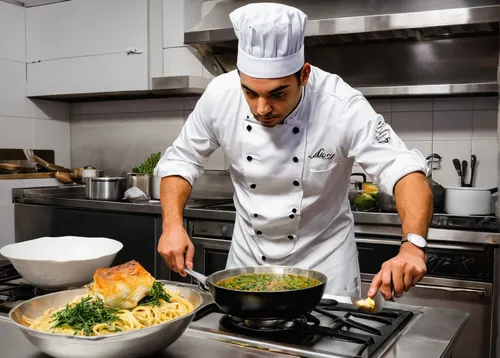 Picture Bruno Madrigal as a renowned chef, competing in a high-stakes cooking competition.,men chef,chef's uniform,food preparation,food and cooking,cookware and bakeware,iranian cuisine,cuisine of ma