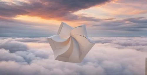 there is a kite flying high in the sky,cloud mushroom,cloud towers,paper clouds,cloud shape,cloudmont,cloud mountain,Common,Common,Natural