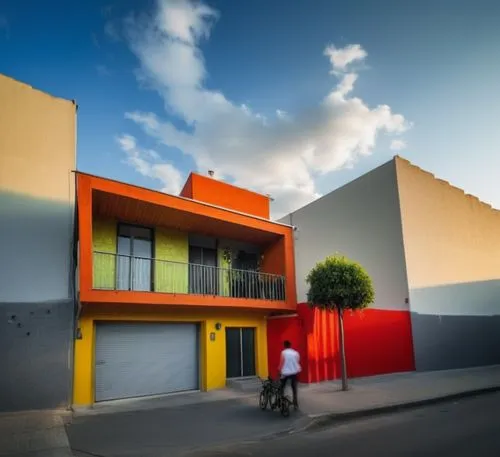 colorful facade,vivienda,vignetting,majorelle,prefabricated buildings,corbu,warehouses,tijuana,yellow wall,warehousing,mexicali,muharraq,arquitectonica,streetscapes,streetscape,garages,calexico,cinematheque,residencia,microstock,Photography,General,Realistic