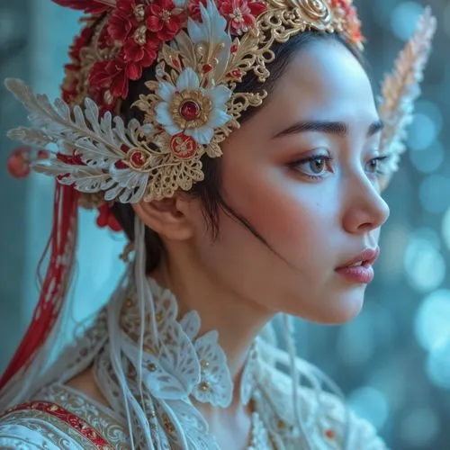 inner mongolian beauty,oriental princess,oriental girl,asian costume,vietnamese woman,asian woman,headpiece,headdress,vintage asian,oriental,mulan,asian conical hat,peking opera,taiwanese opera,beautiful bonnet,japanese woman,chinese art,diadem,asian vision,mystical portrait of a girl