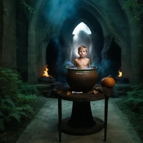 fortuneteller,the eternal flame,cauldron,wishing well,fantasy picture,abhisheka