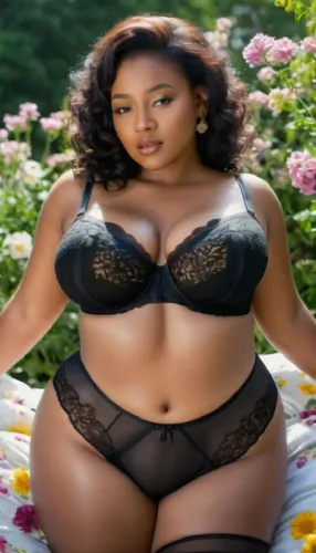 a young woman smiling while turning around to camera,an image of a woman that is in the bed,toccara,lbbw,titterrell,bbw,curvaceous,beautiful african american women