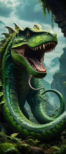 green dragon,emerald lizard,green snake,basilisk,wyrm,painted dragon,crocodile,dragon of earth,patrol,reptile,serpent,forest dragon,dragon li,green mamba,chinese water dragon,draconic,alligator,green lizard,eastern water dragon,crocodile tail,Photography,General,Fantasy