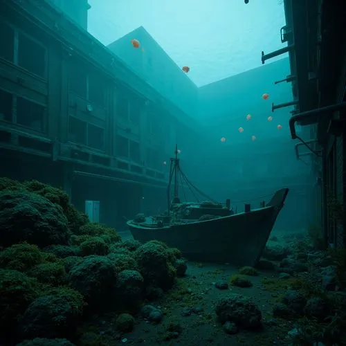 shipwreck,gunkanjima,ship wreck,underwater background,ocean underwater,the wreck of the ship,yamatai,sunken ship,undersea,ship yard,shipwrecks,deep sea,midwater,fishmarket,aquarium,ghost ship,seabed,underwater landscape,deep ocean,harbor