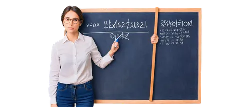 Mathematician, solo, (30yo), messy brown hair, black-framed glasses, white shirt, dark blue jeans, holding chalk, standing in front of a blackboard, filled with complex equations, scribbled notes, 3/4