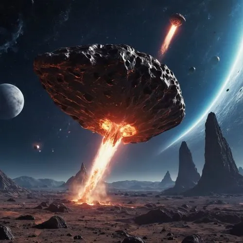 asteroids,asteroid,panspermia,meteor,primordia,meteoritic,strombolian,cardassia,astrobiology,sharpless,homeworld,firefall,asteroidal,barsoom,doomsday,protoplanetary,stellaris,dreadnaught,meteoroids,alien planet,Conceptual Art,Sci-Fi,Sci-Fi 13