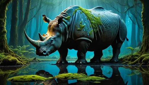 ferugliotherium,fantasy animal,rhinoceroses,rhinoceros,rhino,forest animal,Photography,General,Fantasy