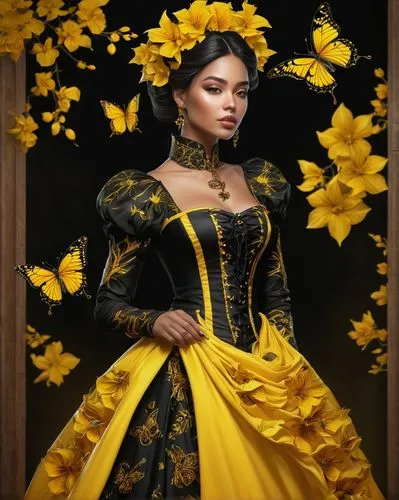 filipiniana,belle,yellow rose background,pilipina,yellow rose,florante,Conceptual Art,Daily,Daily 34