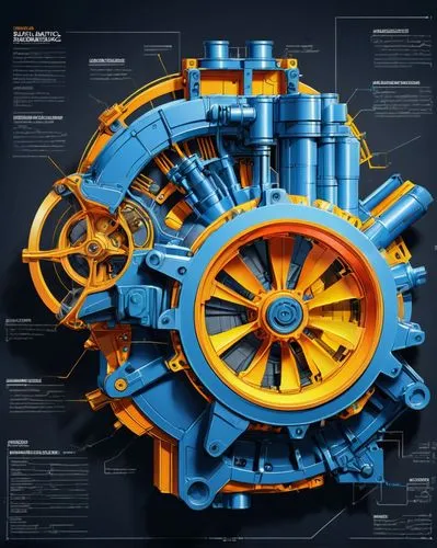 rotary valves,turbogenerator,bucket wheel excavator,turbogenerators,turbomachinery,gears,Unique,Design,Blueprint