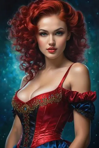 fantasy art,the sea maid,fantasy woman,fantasy portrait,fantasy picture,redhead doll,red-haired,queen of hearts,fairy tale character,ariel,redheads,red head,celtic woman,bodice,valentine pin up,maureen o'hara - female,red riding hood,fantasy girl,redhair,lady in red,Photography,General,Cinematic