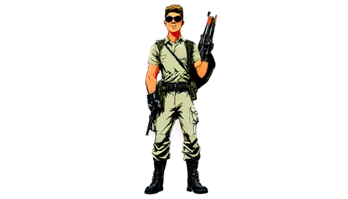pyrotechnical,man holding gun and light,3d man,rifleman,guile,spy visual,terminator,soldier,zapper,holtzmann,spycher,strider,spy,egon,pyro,medic,wesker,superspy,commando,baazigar,Illustration,Black and White,Black and White 05