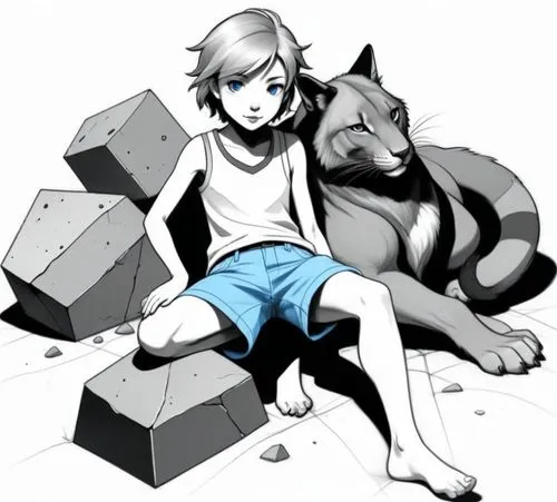 boy and dog,cerebus,lalonde,stevenstone,adrien,marinette